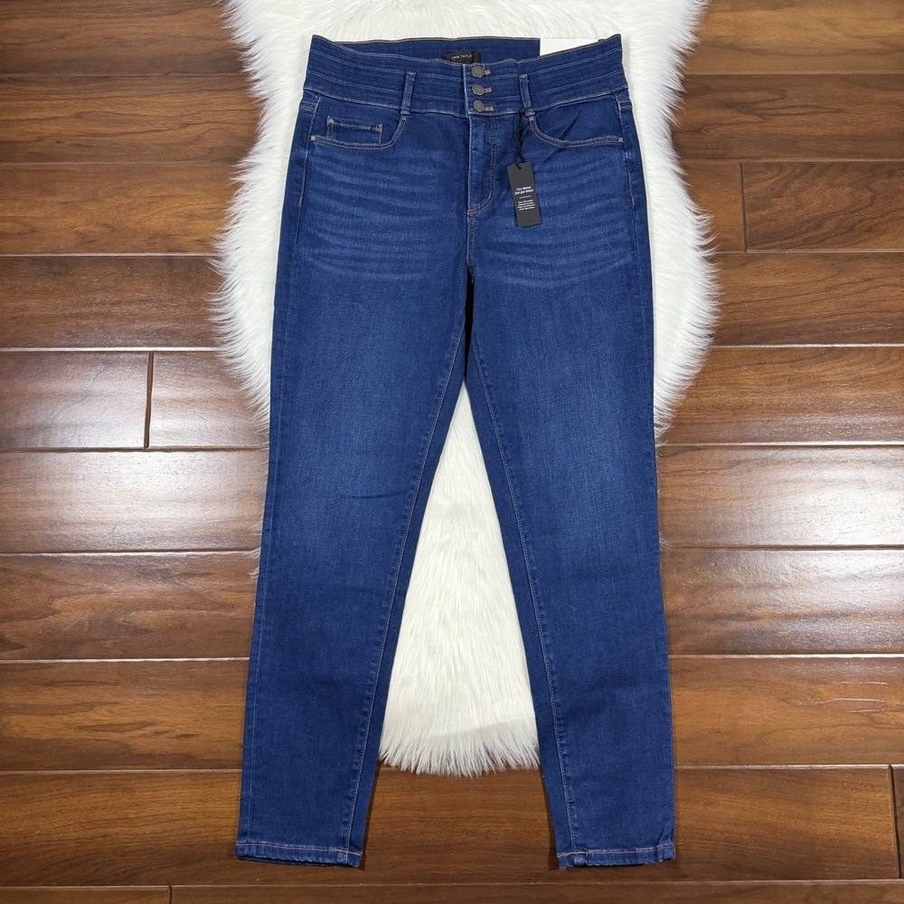 Ann Taylor Women's Size 12 Medium Wash High Rise The Skinny Denim Jeans